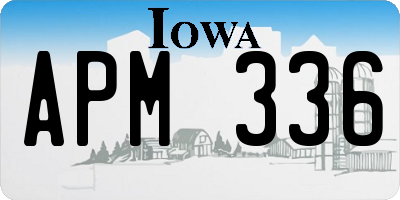 IA license plate APM336