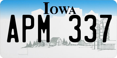 IA license plate APM337
