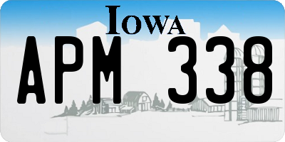 IA license plate APM338