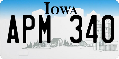 IA license plate APM340