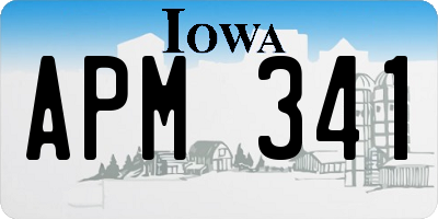 IA license plate APM341