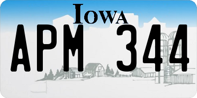 IA license plate APM344