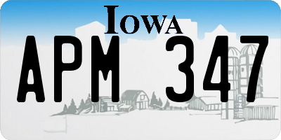 IA license plate APM347