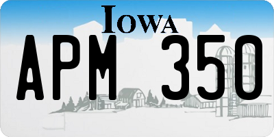 IA license plate APM350