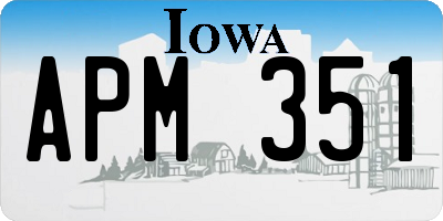 IA license plate APM351