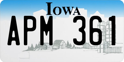 IA license plate APM361
