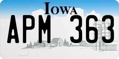 IA license plate APM363