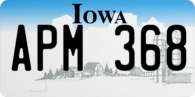 IA license plate APM368