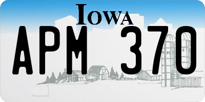 IA license plate APM370