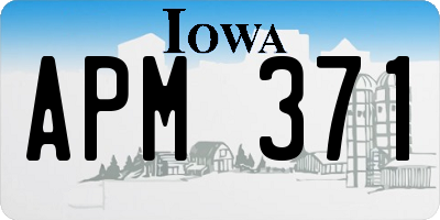 IA license plate APM371