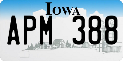 IA license plate APM388