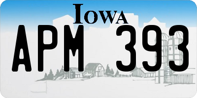 IA license plate APM393