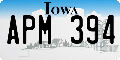 IA license plate APM394