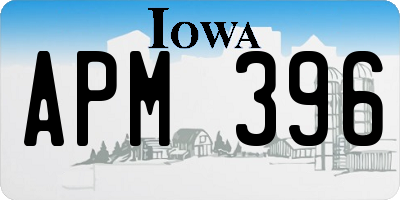 IA license plate APM396