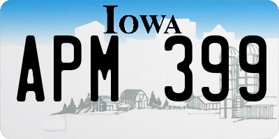 IA license plate APM399