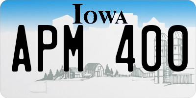 IA license plate APM400