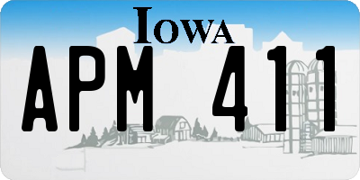 IA license plate APM411