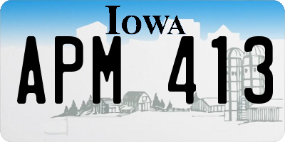 IA license plate APM413