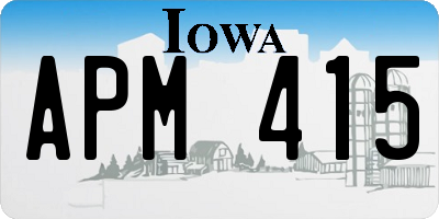 IA license plate APM415