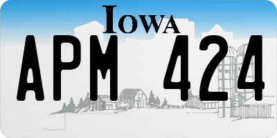 IA license plate APM424