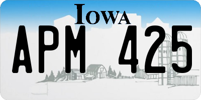 IA license plate APM425