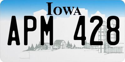 IA license plate APM428