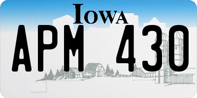 IA license plate APM430