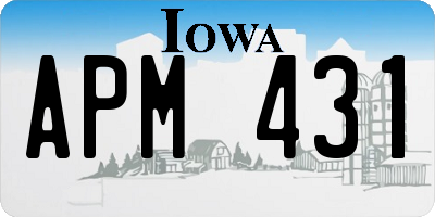 IA license plate APM431