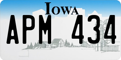 IA license plate APM434