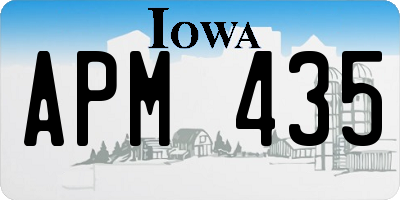 IA license plate APM435