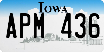 IA license plate APM436