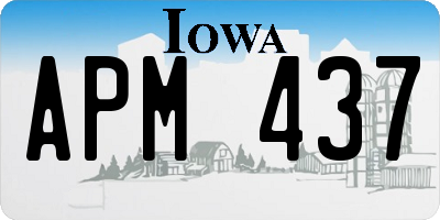 IA license plate APM437