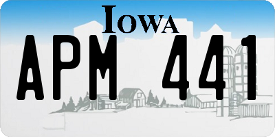 IA license plate APM441