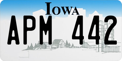IA license plate APM442