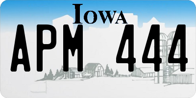IA license plate APM444