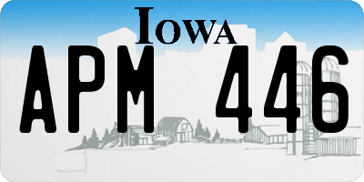 IA license plate APM446