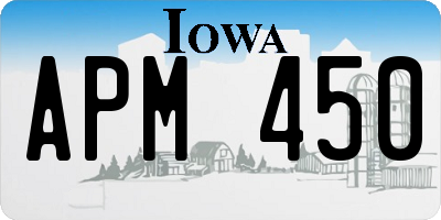 IA license plate APM450