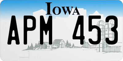 IA license plate APM453