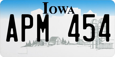 IA license plate APM454