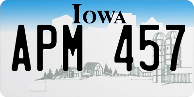 IA license plate APM457