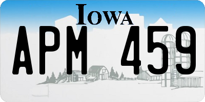 IA license plate APM459