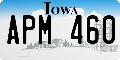IA license plate APM460