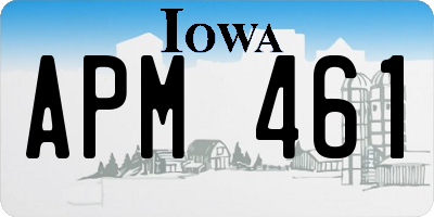 IA license plate APM461