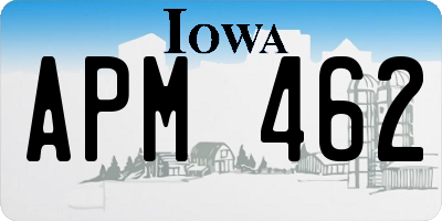 IA license plate APM462