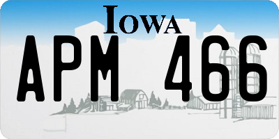 IA license plate APM466