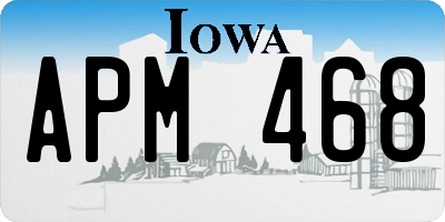 IA license plate APM468