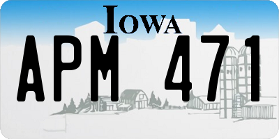 IA license plate APM471