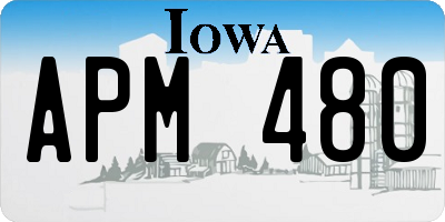 IA license plate APM480