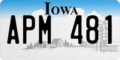 IA license plate APM481
