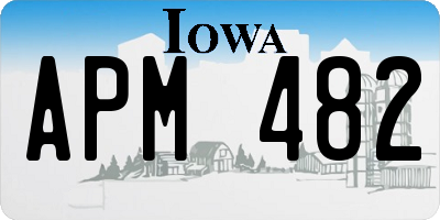 IA license plate APM482